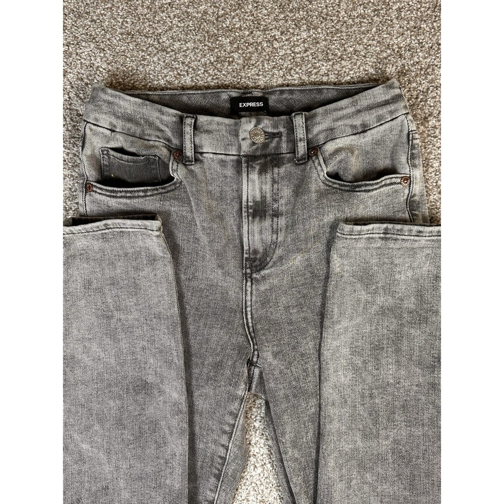 Express Jeans Women's Size 0/2/4 Gray Skinny High Rise Hyper Stretch Denim